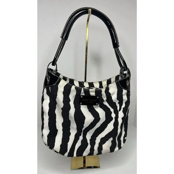 kate spade Handbags - Kate Spade Y2K Zebra Print‎ Canvas Shoulder Bag